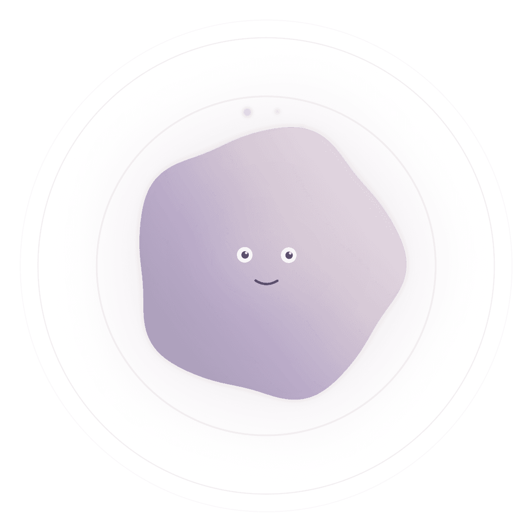 oléyoga's character sitting in meditation, eyes closed and still